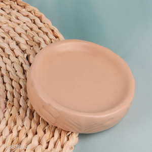 Good quality round ceramic bar soap holder for kitchen bathroom