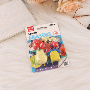 New style school students stationery sports series <em>eraser</em> set