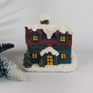 High quality resin Christmas village house Christmas ornaments