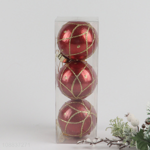 Hot selling 3pcs <em>Christmas</em> <em>balls</em> ornaments for <em>Christmas</em> tree decor