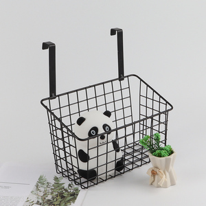 Hot selling hanging iron wire storage basket with hook for kitchen