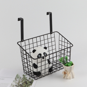 Hot selling hanging iron wire <em>storage</em> basket with hook for kitchen