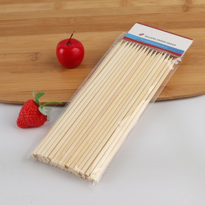 High quality 50pcs natural wooden <em>bamboo</em> skewers for grilling