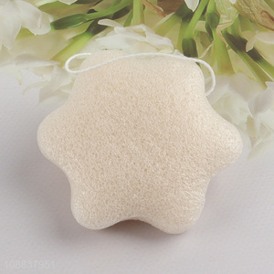 Good quality exfoliating cleansing body face scrub konjac facial sponge