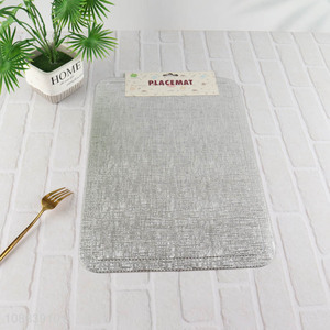 Good quality silver rectangle place mat dinner mat for home