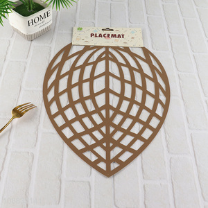 China factory leaves shaped hollow place mat dinner mat