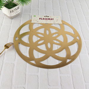 Yiwu market round hollow tabletop decoration place mat