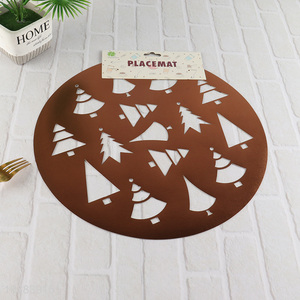 Top selling christmas series round place mat for home restaurant