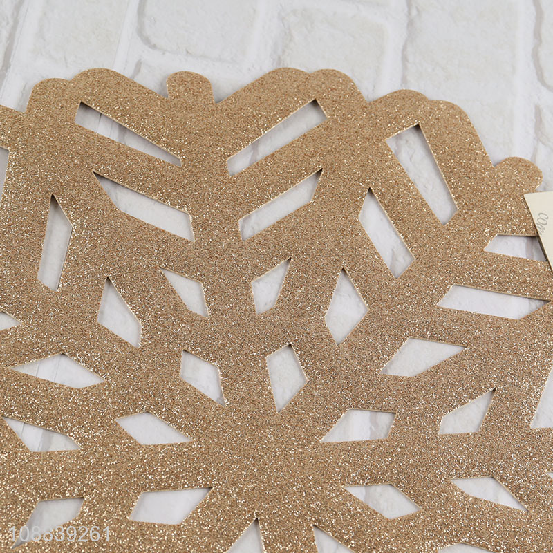 Factory direct sale snowflakes hollow non-slip place mat wholesale