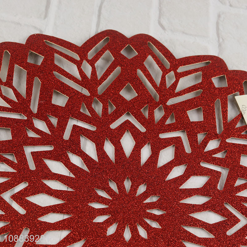 Wholesale from china red hollow pvc place mat dinner mat