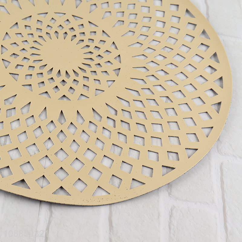 New arrival round hollow tabletop decoration place mat dinner mat