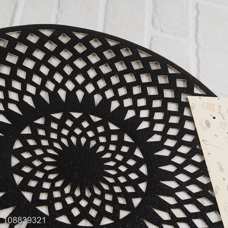 New arrival round hollow tabletop decoration place mat dinner mat