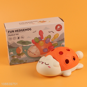 Online wholesale cute hedgehog puzzle toys kids montessori toys
