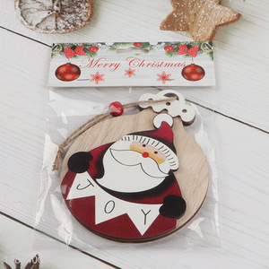 New Arrival Painted Wooden Christmas Tree Hanging Ornaments
