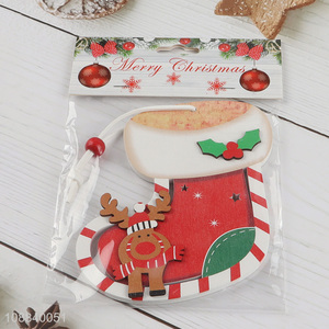 Factory Price Painted Wooden Christmas Tree Hanging Ornaments