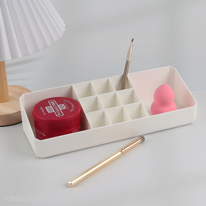 Top quality white pp desktop organizer <em>storage</em> box for cosmetic