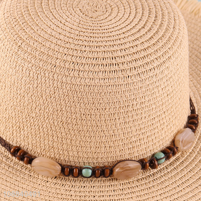 Yiwu market summer beach straw hat sunhat for women