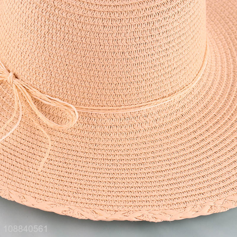Yiwu market women summer beach hat floppy straw hat