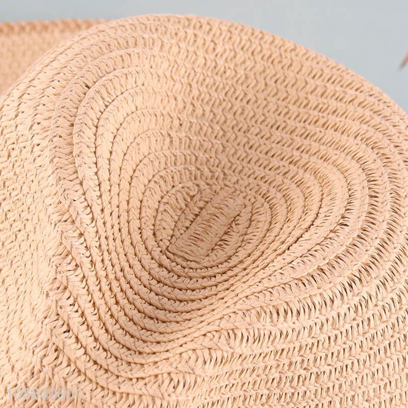 Good quality women straw hat wide brim beach sun hat