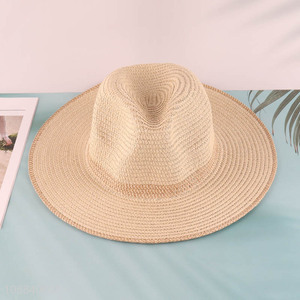 Good quality women straw hat wide brim beach sun hat