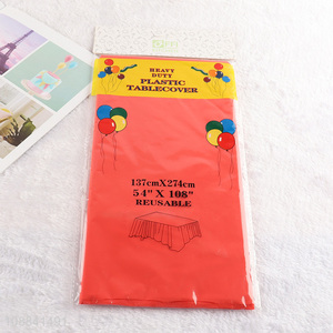 Wholesale 54*108 inch table cloth reusable plastic table cover