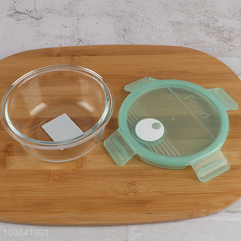 Factory direct sale round glass food container preservation box