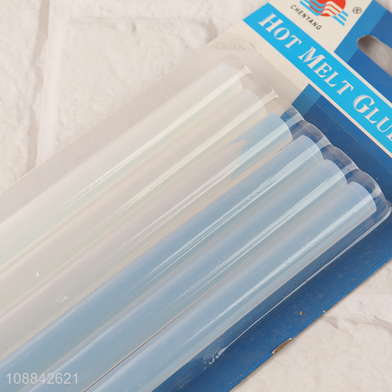 Factory price 6 pieces transparent hot melt glue sticks