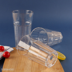 Factory Supply Clear Shatterproof Plastic Acrylic Water Cup