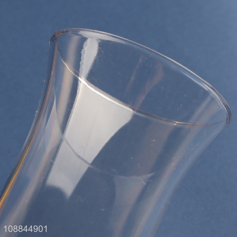 Good Quality Clear Reusable Footed Acrylic Juice Glasses