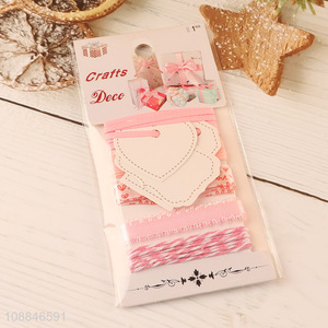 Best sale pink gifts packaging ribbon with greeting card