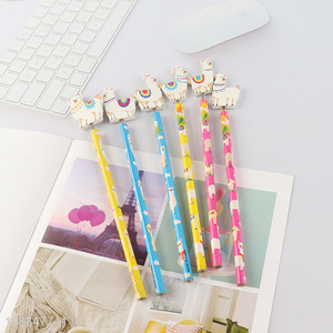 Good Quality Colorful Pencils with Cute Cartoon Toppers