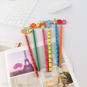 Factory Price Colorful Pencils with Cute Cartoon Toppers