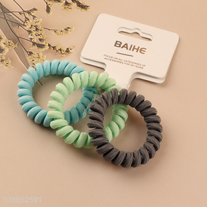 Top sale 3pcs multicolor elastic hair ring hair rope set