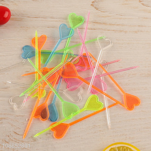 Wholesale 25pcs disposable plastic fruit toothpicks cocktail appetizer forks