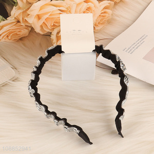 High quality women's headband luxury rhinestone hair hoop