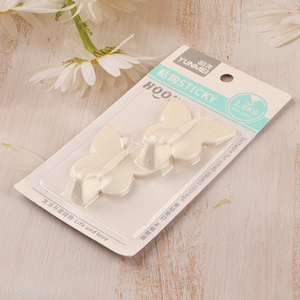 High quality butterfly shape 2pcs plastic sticky hook set