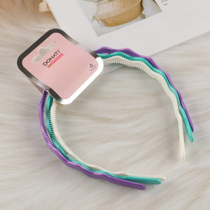 High quality 3pcs non-slip plastic hair hoops hair accessories