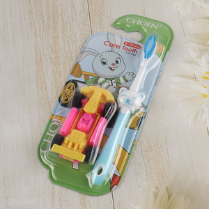 Good Quality Cute Plastic Children's <em>Toothbrush</em> with Toy