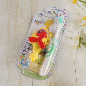 Factory Price  Durable Plastic Children's <em>Toothbrush</em> with Toy