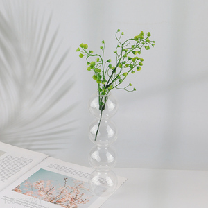 Latest products transparent glass bulk ball flower vase