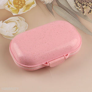 Top quality pink portable travel pill storage box medicine box