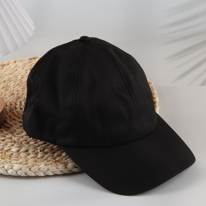 Factory supply black simple polyester baseball hat for sale