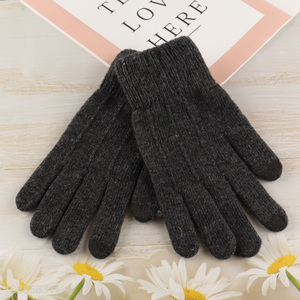 China imports winter gloves windproof warm knit gloves for women men