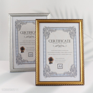 High Quality A4 Wall Hanging Tabletop Certificate Award Frame