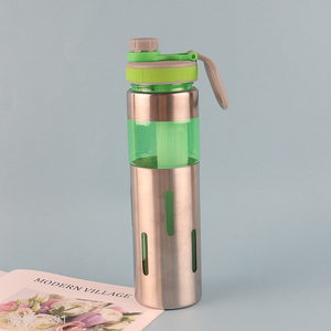China Imports 700ML <em>Stainless</em> <em>Steel</em> Plastic Sports Water Bottle