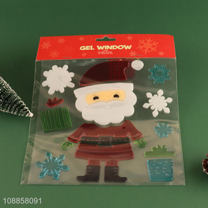 Wholesale reusable Christmas gel window stickers clings for glass