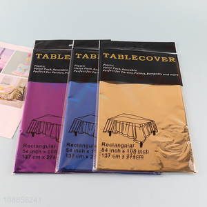 Good quality heavy duty disposable foil <em>tablecloth</em> party table cover