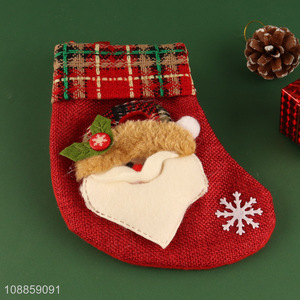 Good Quality Imitated Linen Christmas Stockings for Holiday Party Decoration