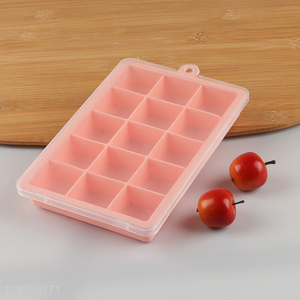 Top quality silicone ice cube mold ice cube tray with lid