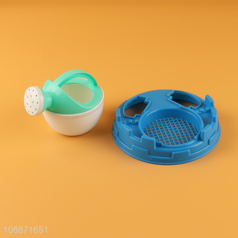 Wholesale kids toddlers beach sand toy set with sand bucket sand molds